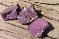 Natural Metallic Purpurite Cobbed Specimens x 12 From Erongo, Namibia