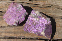 Natural Metallic Purpurite Cobbed Specimens x 12 From Erongo, Namibia