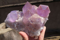 Natural Jacaranda Amethyst Clusters x 2 From Zambia