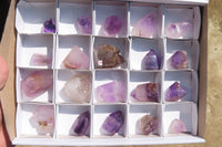 Polished Window Amethyst Crystals x 20 From Madagascar