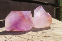 Polished Window Amethyst Crystals x 20 From Madagascar