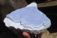 Natural Crystalline Blue Lace Agate Specimens x 2 From Namibia