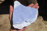 Natural Crystalline Blue Lace Agate Specimens x 2 From Namibia