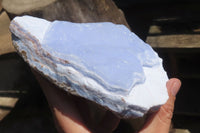 Natural Crystalline Blue Lace Agate Specimens x 2 From Namibia