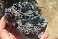 Natural Libethenite Crystals On Dolomite Matrix Specimen x 1 From Shituru, Congo