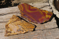 Polished On One Side Nguni Jasper Specimens x 2 From Prieska, South Africa