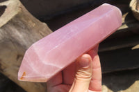 Polished Double Terminated Rose Quartz Points x 2 From Madagascar