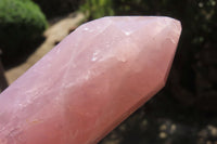 Polished Double Terminated Rose Quartz Points x 2 From Madagascar