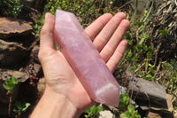 Polished Double Terminated Rose Quartz Points x 2 From Madagascar