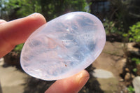 Polished Girasol Rose Quartz Palm Stones x 12 From Madagascar