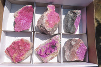 Natural Salrose Cobaltion Dolomite Specimens x 6 From Kakanda, Congo