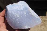 Natural Crystalline Blue Lace Agate Plates x 2 From Namibia