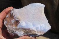 Natural Crystalline Blue Lace Agate Plates x 2 From Namibia