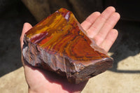 Polished On One Side Nguni Jasper Specimens x 4 From Prieska, South Africa