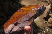 Polished On One Side Nguni Jasper Specimens x 4 From Prieska, South Africa