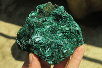 Natural Silky Malachite Specimens x 3 From Kasompe, Congo