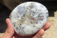 Polished Dendritic Opal Standing Free Forms x 6 From Moralambo, Madagascar