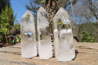 Polished Clear Quartz Points x 12 From Madagascar