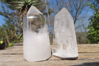 Polished Clear Quartz Points x 12 From Madagascar