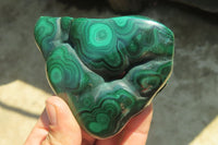 Polished Flower Banded Malachite Free Forms x 6 From Congo