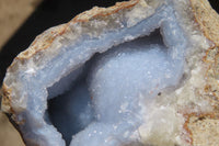 Natural Blue Lace Agate Geode Specimens x 2 From Nsanje, Malawi