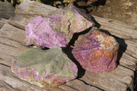 Natural Stichtite Cobbed Specimens x 3 From Barberton, South Africa