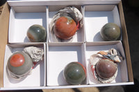 Polished Polychrome Jasper Spheres x 6 From Madagascar