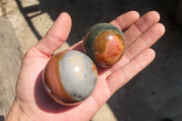 Polished Polychrome Jasper Spheres x 6 From Madagascar