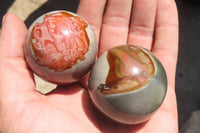 Polished Polychrome Jasper Spheres x 6 From Madagascar