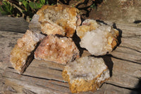 Natural Limonite Quartz Specimens x 5 From Zambia