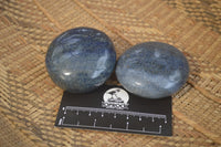 Polished Lazulite Galet-Palm Stones x 12 From Madagascar