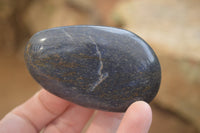 Polished Lazulite Palm Stones x 12 From Madagascar