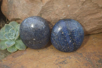 Polished Lazulite Palm Stones x 12 From Madagascar