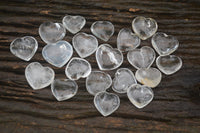 Polished Mixed Quartz Gemstone Hearts x 20 From Madagascar