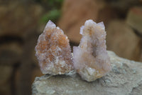 Natural Ametrine Spirit Quartz Clusters x 12 From Boekenhouthoek, South Africa