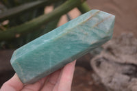 Polished Amazonite Points x 3 From Madagascar