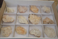 Natural Clear Quartz Crystal Clusters x 12 From Madagascar