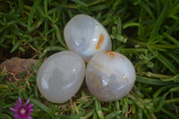 Polished Banded Agate Palm Stones x 24 From Madagascar