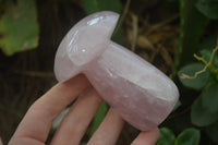 Polished Rose Quartz Mushrooms x 4 From Madagascar