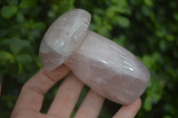 Polished Rose Quartz Mushrooms x 4 From Madagascar