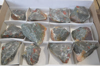 Natural Bloodstone Cobbed Specimens x 12 From Swaziland