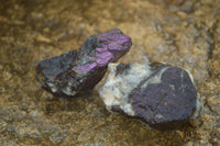 Natural Metallic Purpurite Cobbed Specimens x 12 From Erongo, Namibia