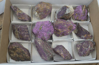 Natural Metallic Purpurite Cobbed Specimens x 12 From Erongo, Namibia