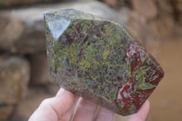 Polished Dragon Bloodstone Points x 2 From South Africa