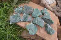 Natural Jade Cobbed Specimens x 12 From Swaziland