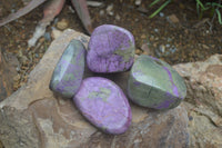 Polished Stichtite Free Forms x 4 From Barberton, South Africa