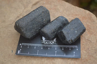 Natural Alluvial Schorl Black Tourmaline Crystals x 35 From Zimbabwe