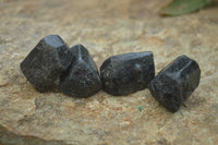 Natural Alluvial Schorl Black Tourmaline Crystals x 35 From Zimbabwe