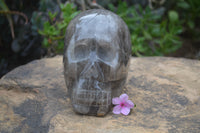 Polished Smokey Quartz Skull Carving x 1 From Madagascar