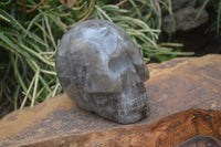 Polished Smokey Quartz Skull Carving x 1 From Madagascar